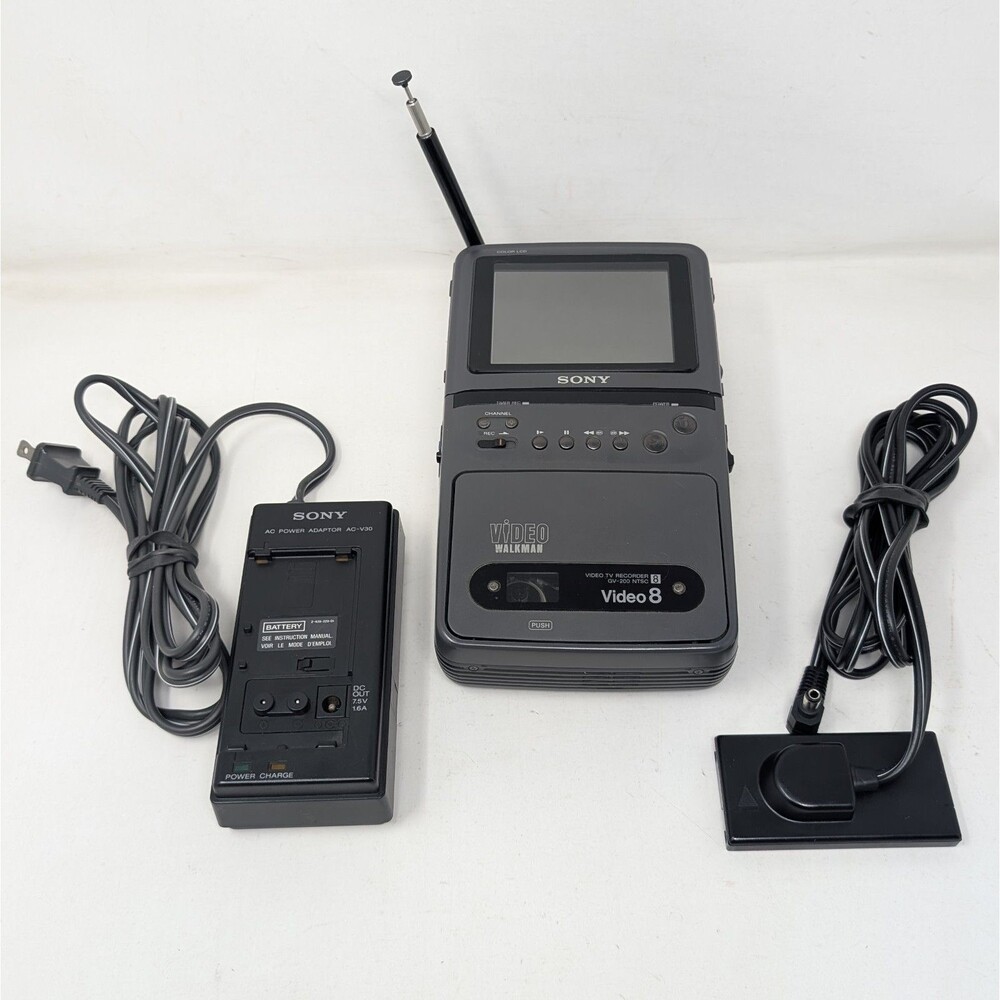Sony GV-200 Handheld Video Walkman TV Recorder Color LCD Video8 For Parts Repair